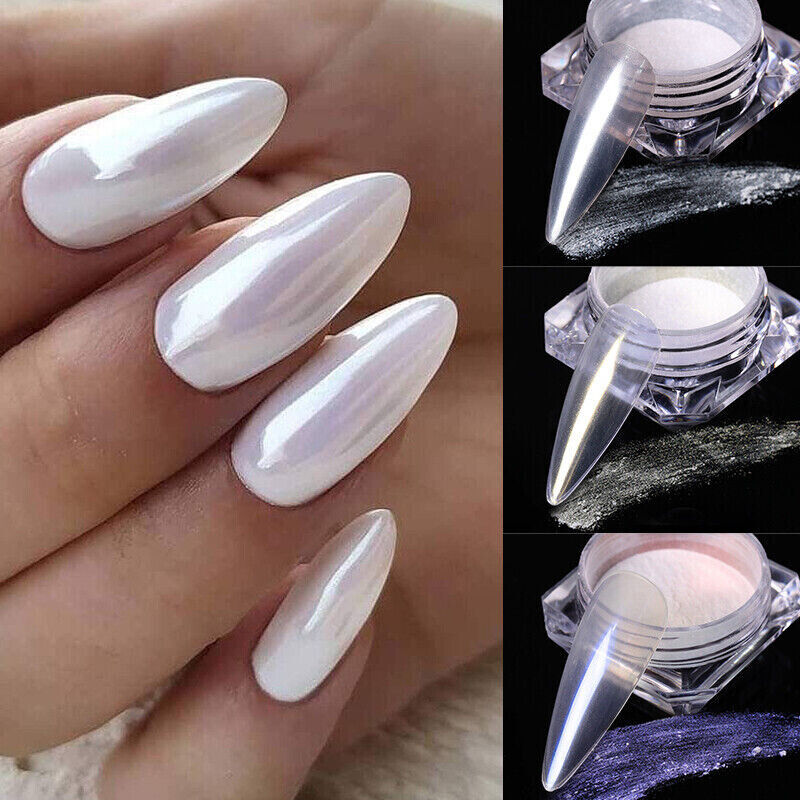 Pearl Chrome Nails