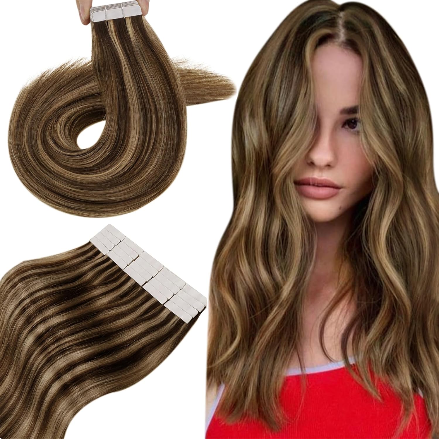 real hair tape in extensions