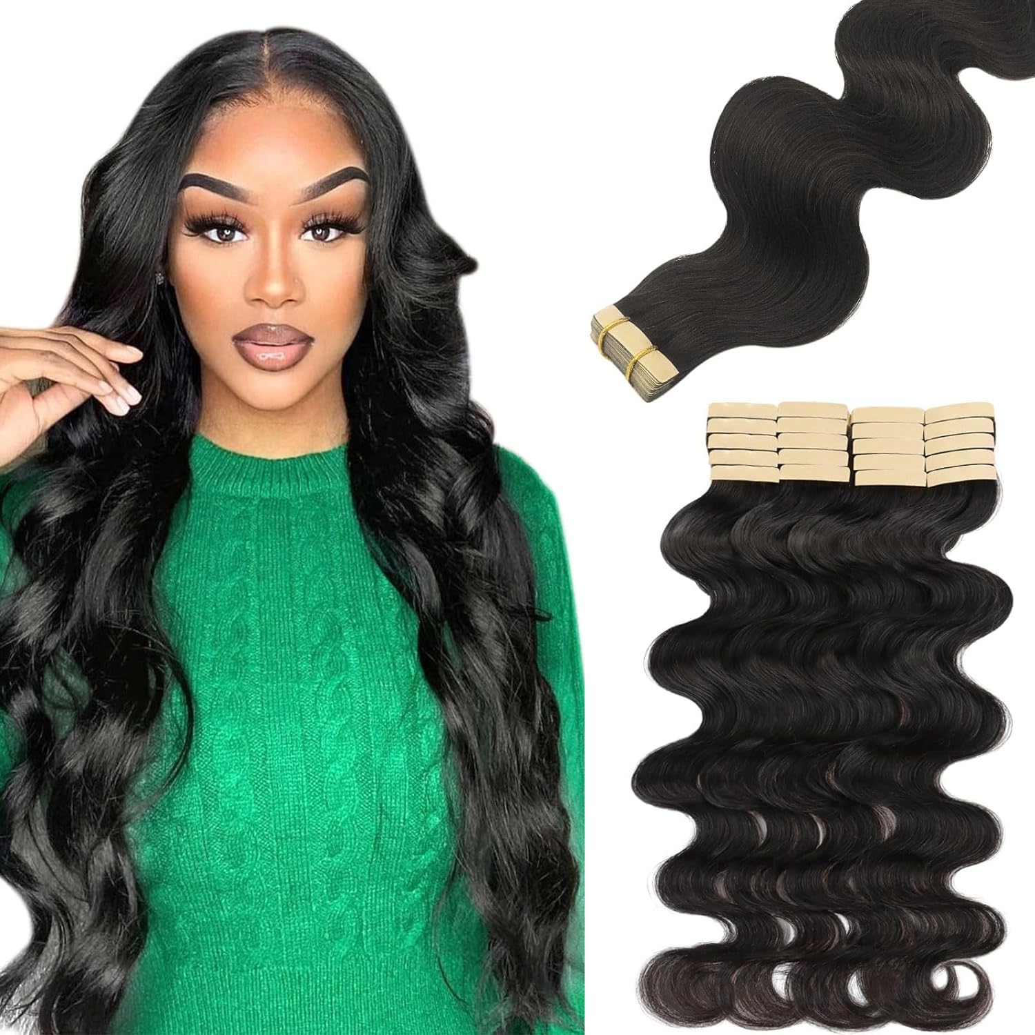 real hair tape in extensions