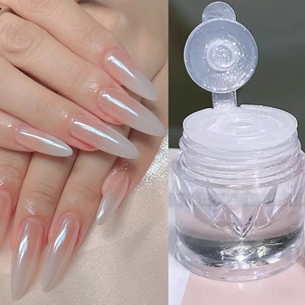 chrome pearl nails