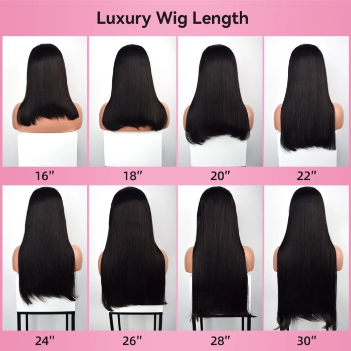 22 inch wig length